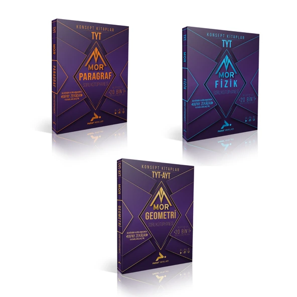 Paraf Yayınları Mor  Tyt  Fizik & Geometri & Paragraf Soru Bankaları