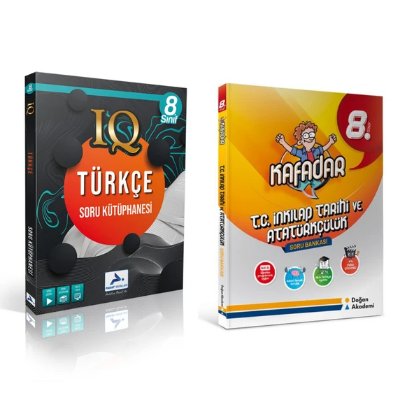 Paraf Yayınları Iq 8.sınıf Türkçe  &  Kafadar İnkilap Tarihi  Ve Atatürkçülük ürün görseli