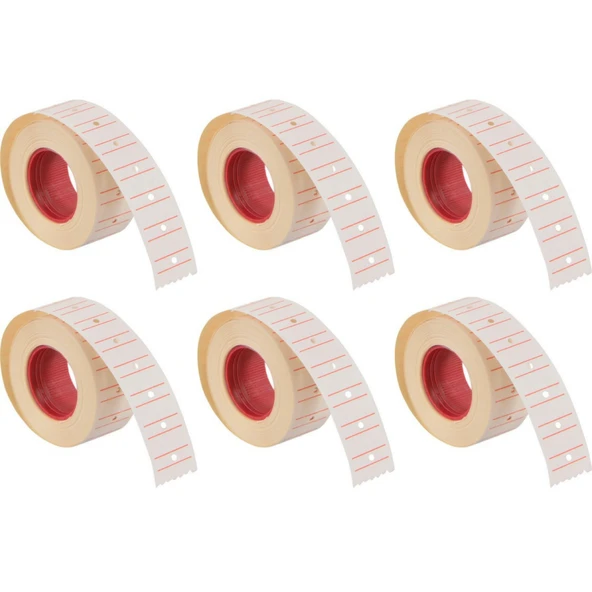 Tanex Fiyat Etiketi 6'lı Beyaz