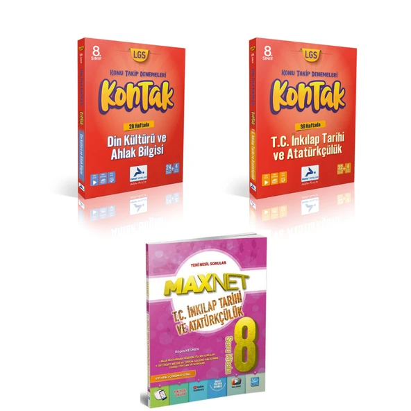 Paraf Yayınları 8.sınıf Kontak Din İnkılap Deneme &  8.sınıf İnkılap Soru Kitabı