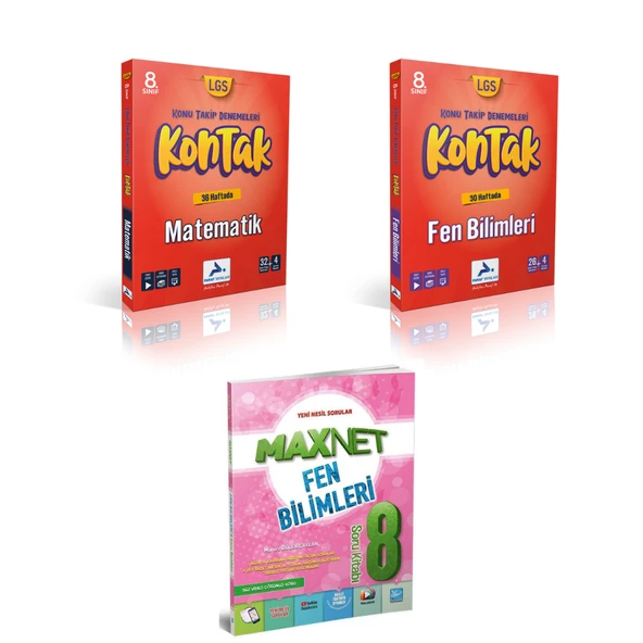 Paraf Yayınları 8.sınıf Kontak Matematik Fen Bil. Deneme &  8.sınıf Fen Bil. Soru Kitabı