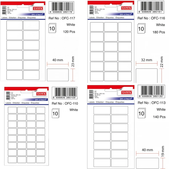 Tanex OFC 110-113-116-117 4'lü Set