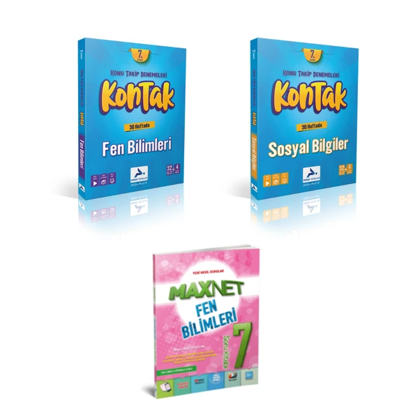 Paraf Yayınları 7.sınıf Kontak Sosyal Bil. Fen Bil. Denemeleri & 7.sınıf Fen Bil. Soru Kitabı