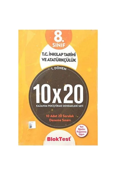Bloktest 8.Sınıf İnkilap Tarihi 10X20 Deneme Sınavı