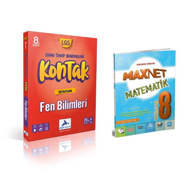 Paraf Yayınları 8.sınıf Kontak Fen Bil. Deneme &  8.sınıf Matematik Soru Kitabı