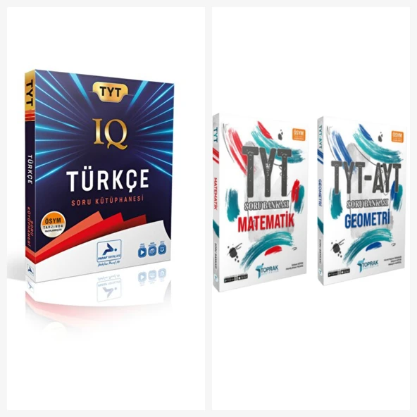 Paraf Yayınları Tyt Iq Türkçe Soru Kütüphanesi & Toprak Tyt-ayt Matematik - Geometri Soru Bankası