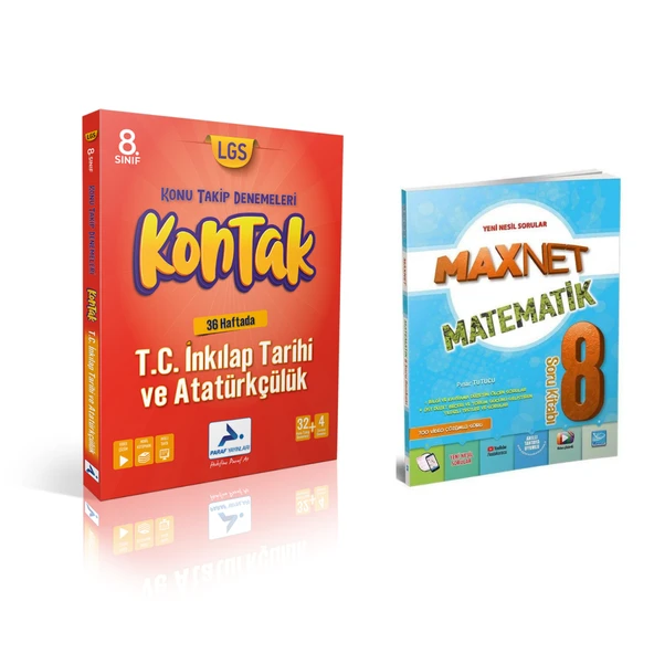 Paraf Yayınları 8.sınıf Kontak İnkılap Deneme &  8.sınıf Matematik Soru Kitabı