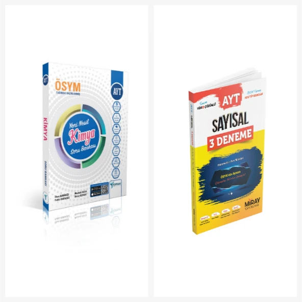Toprak Ayt Kimya Soru Bankası & Miray Ayt Sayısal 3 Deneme