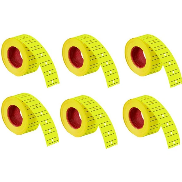 Tanex Fiyat Etiketi 6'lı Sarı