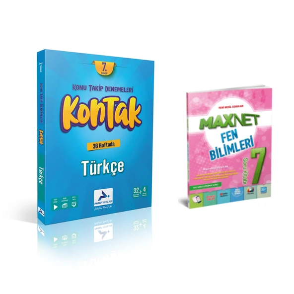 Paraf Yayınları 7.sınıf Kontak Türkçe Deneme &  7.sınıf Fen Bil. Soru Kitabı