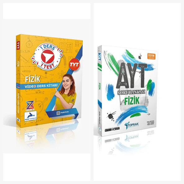 Paraf Z Takımı Tyt Fizik Video Ders Kitabı & Toprak Ayt Fizik Soru Bankası ürün görseli