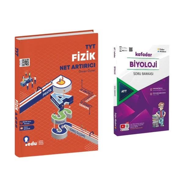 Edu Yayınları Tyt Fizik Net Artırıcı & Doğan Akademi Kafadar Biyoloji Soru Ban.