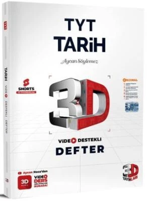3D Yayınları TYT Tarih Video Destekli Defter