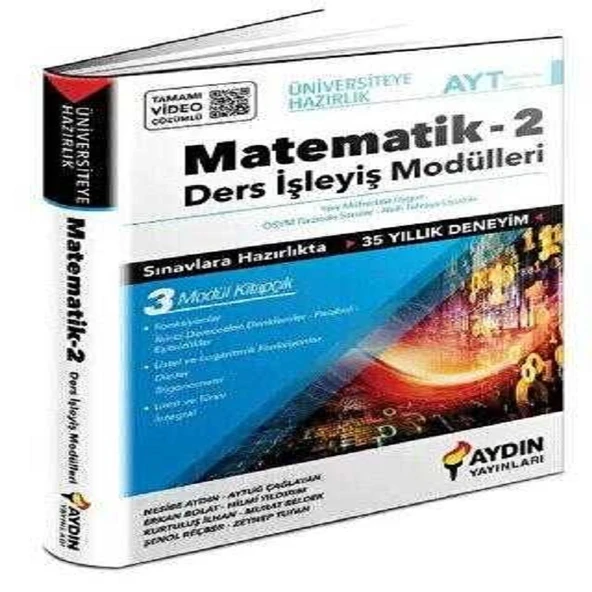 Aydın Yayınları Üniversiteye Hazırlık Matematik Ders İşleyiş Modülleri 2. Kitap