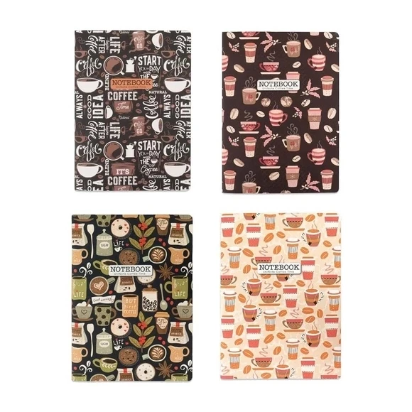 Keskin Color 18,5*26 58Yp Noktalı Tel Dikiş Uninote Coffee Time Defter