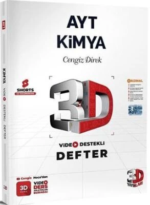 3D Yayınları AYT Kimya Video Destekli Defter