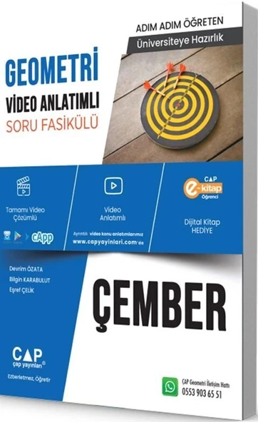 Çap Üniv Sın Haz.Geometri Video Anlatımlı Soru Fasikülü Çember ürün görseli 1