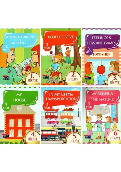 Açı 3.Sınıf İngilizce Hikayeler 6 Lı Set