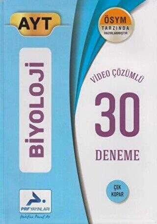 Paraf Yayınları AYT Biyoloji 30 Deneme