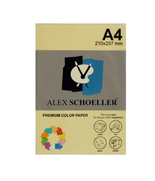Alex Schoeller A4 Fotokopi Kağıdı 500 Lü Açık Sarı Alx 515 Canary - 2
