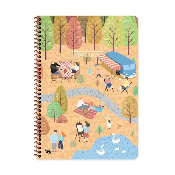 Keskin A4 80 Yp.Çizgili Karton Kp.Spr.Mevsimler Defter 387211-99