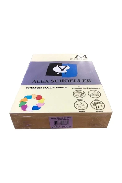 Alex Schoeller A4 Fotokopi Kağıdı 500 Lü Açık Sarı Alx 515 Canary