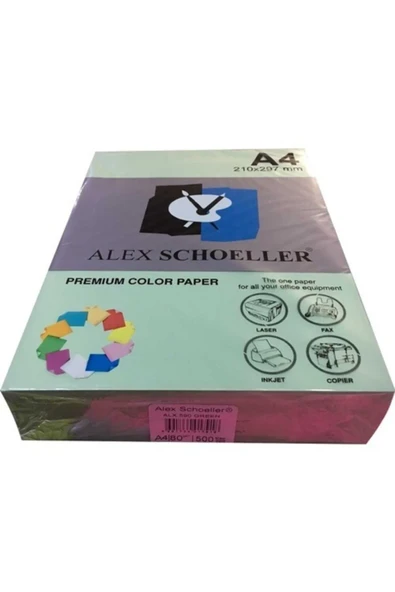 Alex Schoeller A4 Fotokopi Kağıdı 500 Lü Yeşil 590