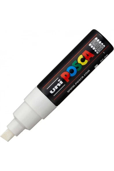 Uni Posca 8.0 Su Bazlı Poster Markörü Beyaz Pc-8K ürün görseli 1