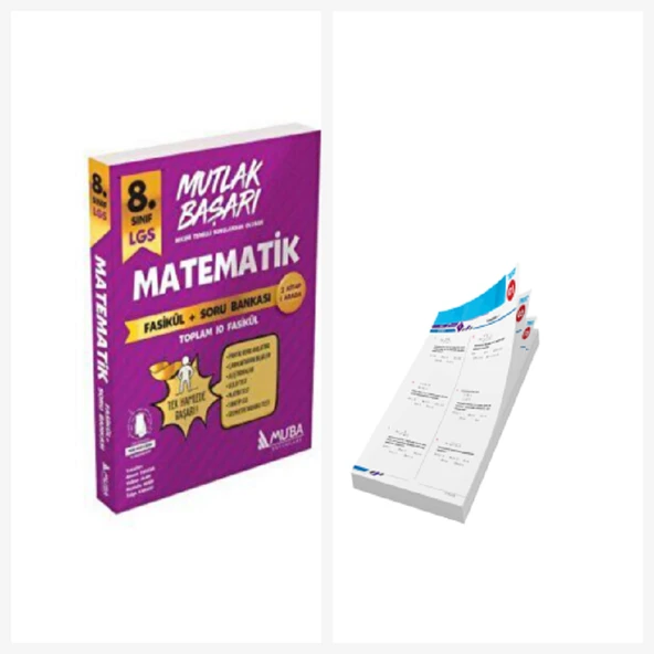MUBA YAYINLARI 8. SINIF MATEMATİK FASİKÜL SORU BANKASI & LGS YAPRAK TEST HEDİYELİ