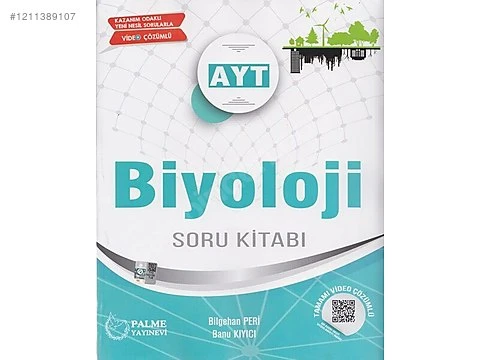 Palme Yayınevi Ayt Biyoloji Tamamı Video Çözümlü Soru Kitabı