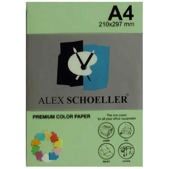 Alex Schoeller A4 Fotokopi Kağıdı 500 Lü Yeşil 590 - 2