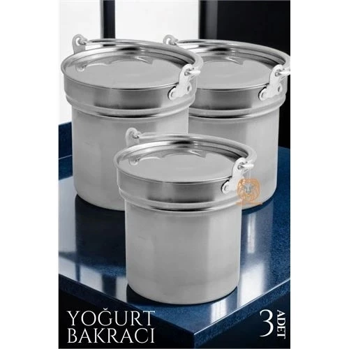 CEYLAN ADAM  Paslanmaz Çelik  Yoğurt Bakracı 3 ADET 5 Lt ürün görseli