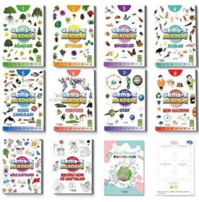 ONBURDA OKUL ÖNCESİ GEMS-K AKADEMİ EĞİTİM SETİ 12 PARÇA