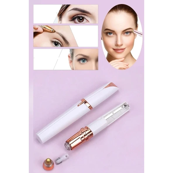 Kalem Tipi Taşınabilir İnce Uçlu Yüz Için Tüy Alıcı Kaş Bıyık Epilasyon Aleti (Pil Dahildir) - 5