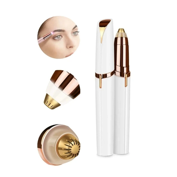 Kalem Tipi Taşınabilir İnce Uçlu Yüz Için Tüy Alıcı Kaş Bıyık Epilasyon Aleti (Pil Dahildir) - 15