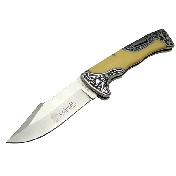 A3157C Av / Kamp Çakı 23 cm - Sedef İşlemeli Saplı - 1