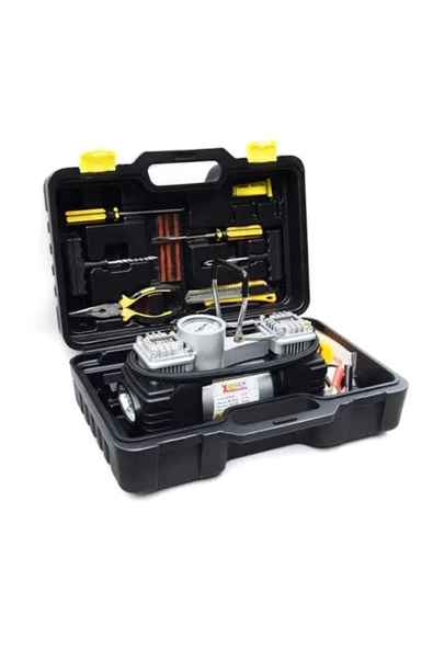 Pro Seri Çelik Gövde Çift Pistonlu 12 V 150 Psi Dakikada 85 Lt Araç Araba Lastik Bot Şişirme - Resim 3