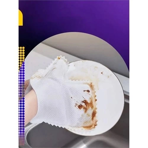 CEYLAN ADAM  TüysüzTemizlik Eldiveni Islak ve Kuru Temizlik Eldiveni Bambu Lifi - Resim 7