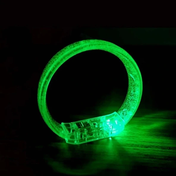Nessiworld Yeşil Led Işıklı Baskı Yapılabilen Pilli Bileklik Bilezik 1,5 cm Genişlik - Resim 3