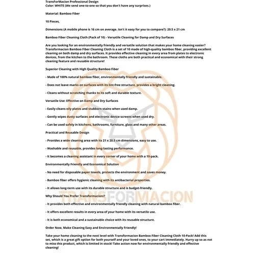 CEYLAN ADAM  TüysüzTemizlik Eldiveni Islak ve Kuru Temizlik Eldiveni Bambu Lifi - Resim 2