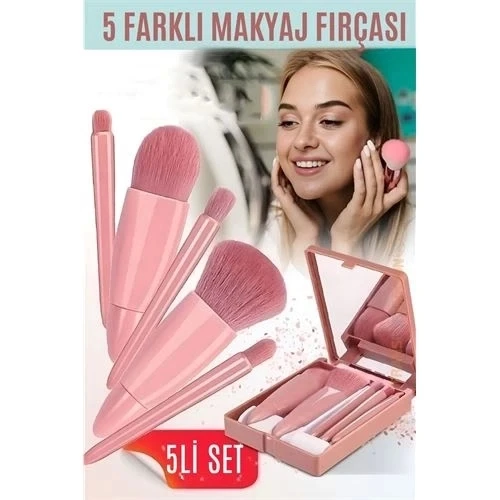 CEYLAN ADAM  Makyaj Fırça Kiti Aynalı ve Kutulu Profesyonel Makyaj Kiti