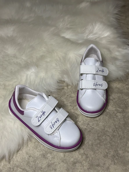 Günlük Erkek Kız  Çocuk Sneaker Cırtlı Dikiş Detaylı Kalın Tabanlı Rahat Hafif Spor Ayakkabı 525PF - 4