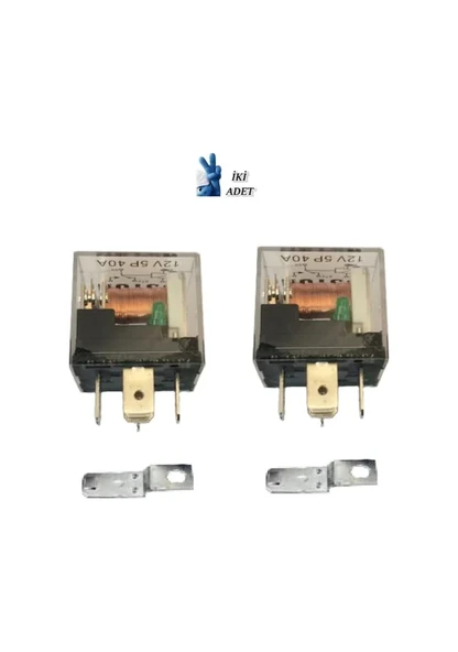 Inwells İki Adet Mini Role 12v. 5 Uçlu. 40 A. Far. Korna. Fan. Lpg Röle - 1