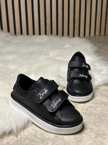 Günlük Erkek Kız  Çocuk Sneaker Cırtlı Dikiş Detaylı Kalın Tabanlı Rahat Hafif Spor Ayakkabı 525PF