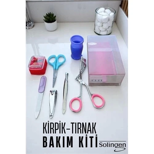 CEYLAN ADAM Manikür Seti 6 Parça Profesyonel Tırnak ve Kaş Bakım Seti Merys Solingen