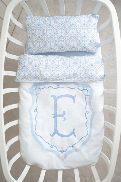 NOU Harf Serisi E Harfi Anne Yanı Nevresim Takımı ( 60x100) - Noble Serie - 2