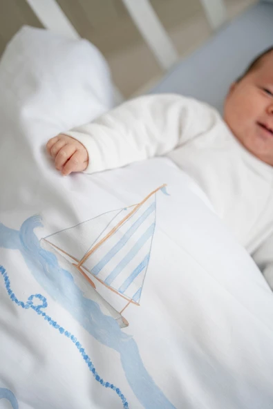 NOU Harf Serisi G Harfi Anne Yanı Nevresim Takımı ( 60x100) - Noble Serie - 4