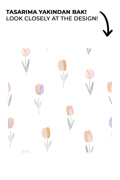 NOU Renkli Laleli Welsoft Battaniye (100X150) - Spring Tulip - 5
