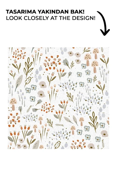 NOU Minimal Çiçekli Welsoft Battaniye (100X150) - Woodland Floral - 5