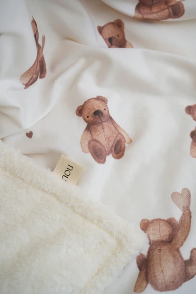 NOU Pofuduk Ayılı  Welsoft Battaniye (80x120) - Fluffy Bear - 2